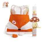 Πασχαλινό σετ δώρου με backpack και λαμπάδα αλεπού