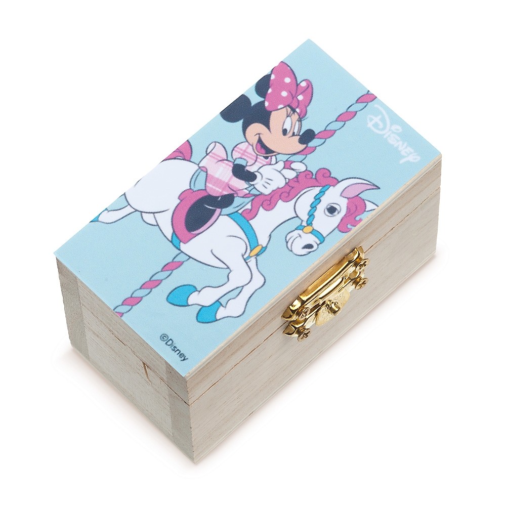 Σεντούκι_Minnie_Carousel Ξύλινο σεντούκι με σχέδιο Μίνι Carousel
