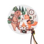 Plexiglass σουβέρ με αρκούδα και αλεπού σε camping