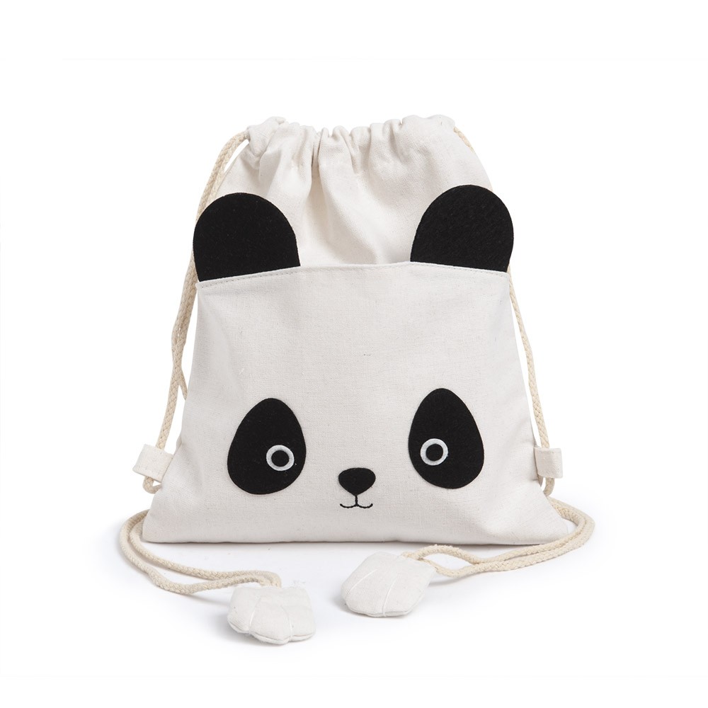 Υφασμάτινο_Backpack_Panda Υφασμάτινο backpack με σχέδιο πάντα