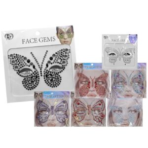 Αυτοκόλλητα προσώπου πεταλούδα Face Gems