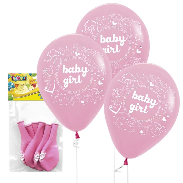 Μπαλόνια 12" 6 τεμ. Baby Girl